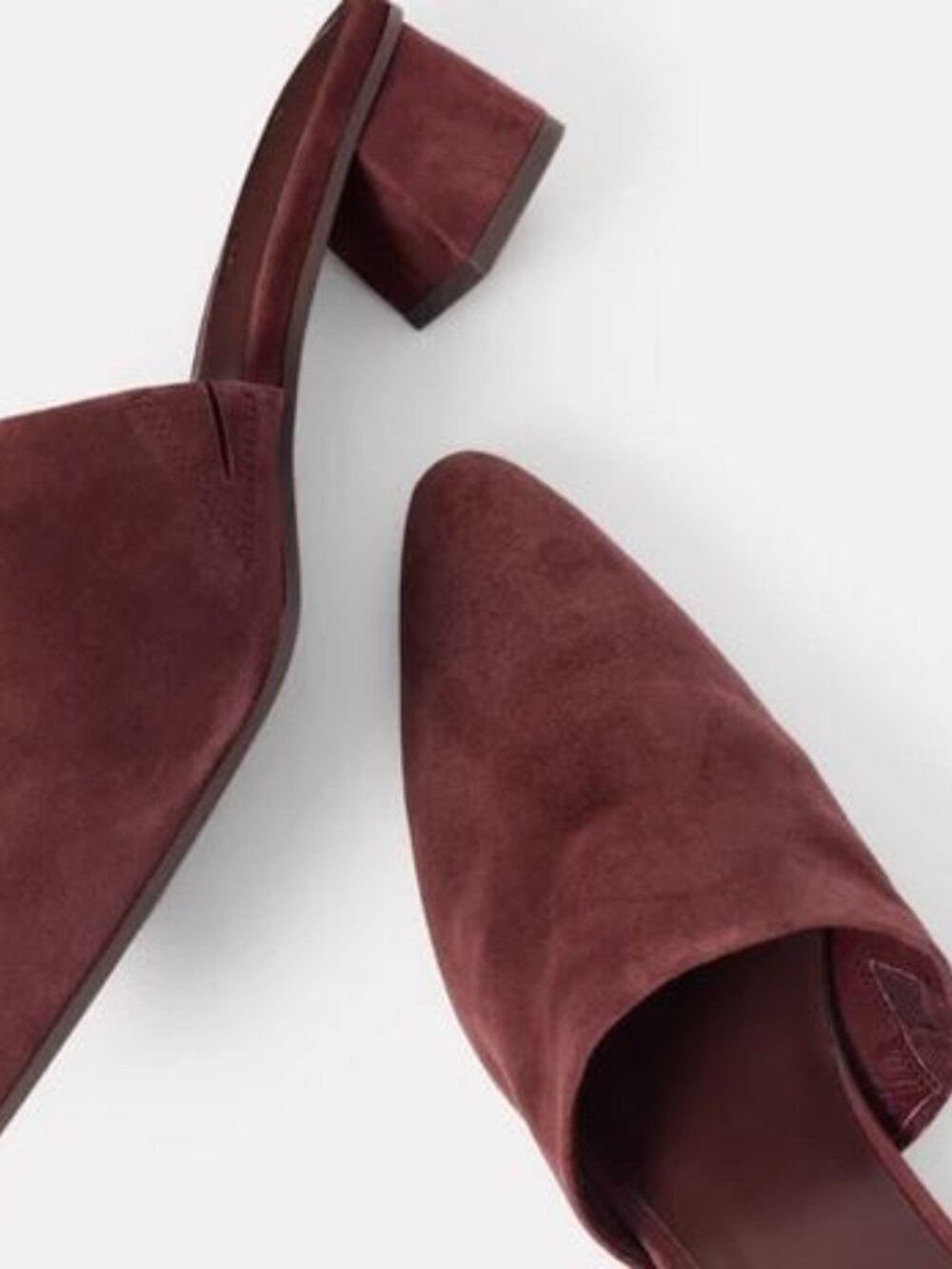 Splendid Lorelei Rust Brown Suede Mule Old Money Rich Girl Modern Minimalist